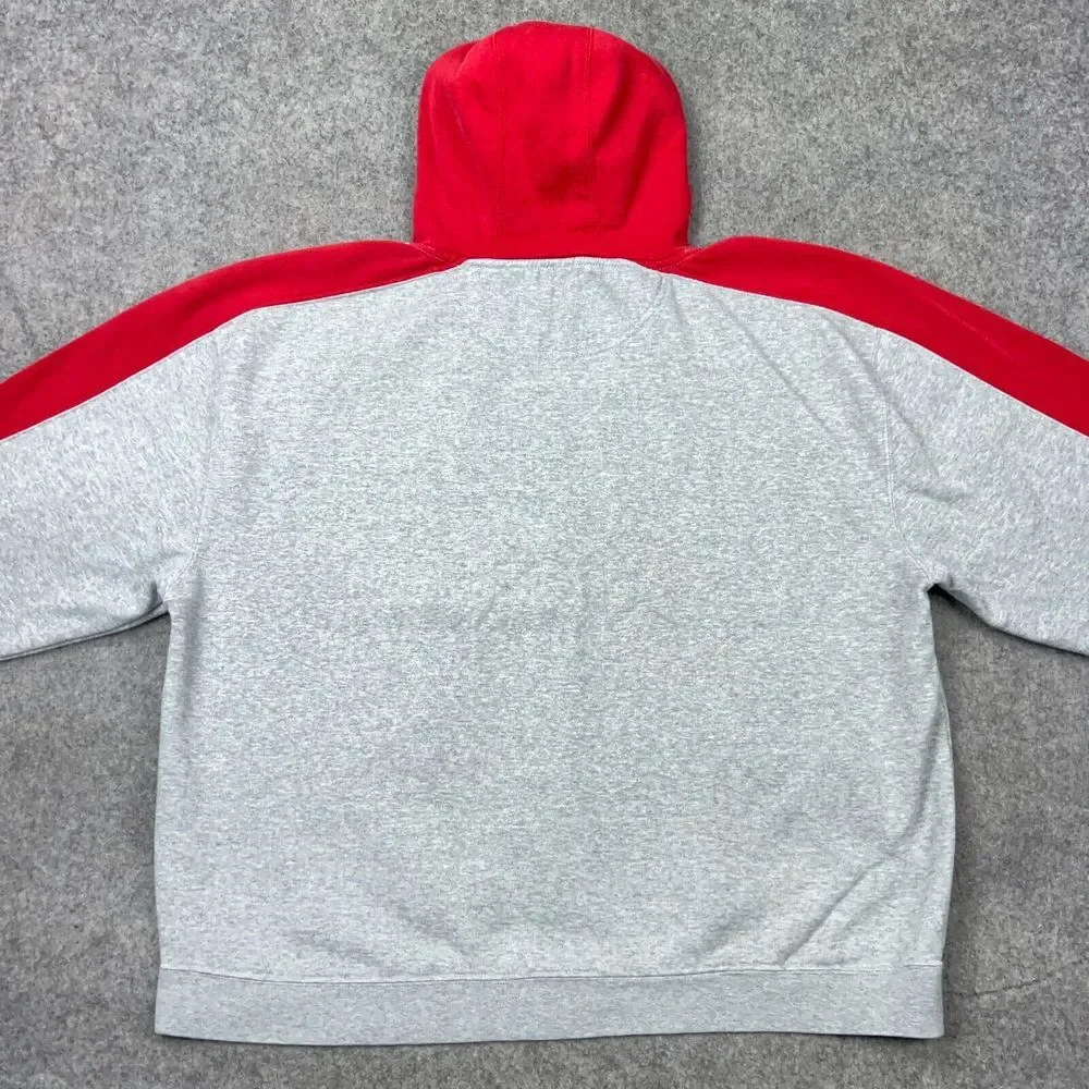 Maryland Terrapins Hoodie Men 2XL Gray Red Hooded Pullover Sweatshirt Pro Player